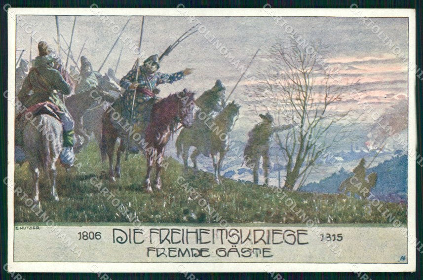 Artist Signed Kutzer Horse Soldat Pferd Bund der Deutschen Bohmen 70 ak KF6432 – fronte