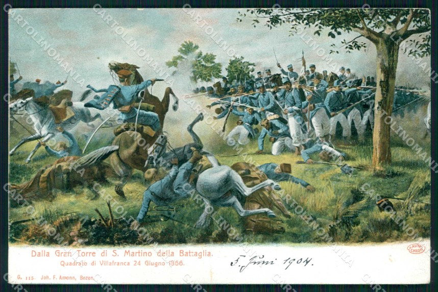 Militari Military Battaglia S. Martino Villafranca Risorgimento cartolina KF6433 – fronte