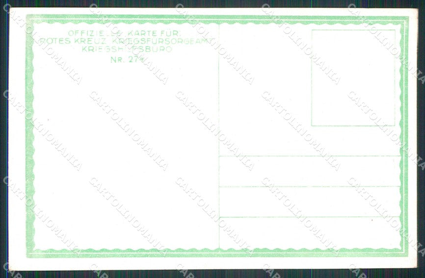 Artist Signed Schattenstein Soldat Horse Pferd Rotes Kreuz 274 cartolina KF6438 – retro
