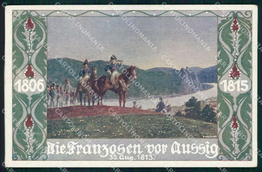 Artist Signed Kutzer Horse Soldat Bund der Deutschen Bohmen TEARED ak KF6441 – fronte
