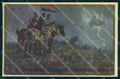 Artist Signed Jung Soldat Horse Pferd serie 675 cartolina KF6455 – fronte