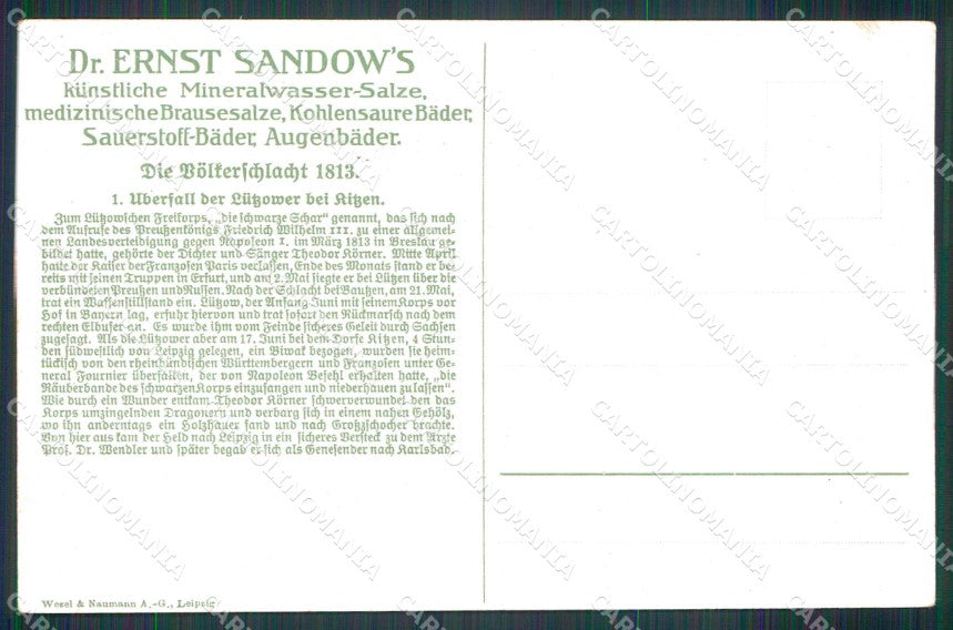 Artist Signed Soldat Pferd Dr. E. Sandow's Salze & Bader Advertising ak KF6458 – retro