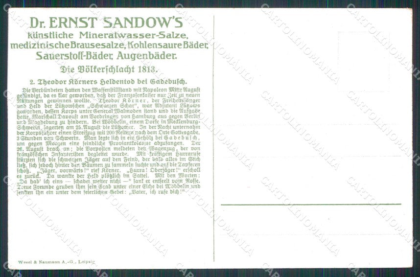 Artist Signed Soldat Pferd Dr. E. Sandow's Salze & Bader Advertising ak KF6459 – retro
