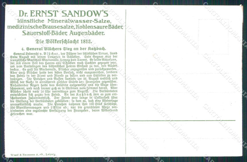 Artist Signed Soldat Pferd Dr. E. Sandow's Salze & Bader Advertising ak KF6460 – retro