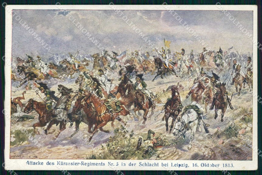 Artist Signed L. Koch Kurassier Regiments Soldat Horse Pferd BKWI 1503 ak KF6461 – fronte