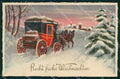 Augurale Buon Natale Carrozza Cavallo Weihnachten ERIKA 6106 cartolina KF6469 – fronte
