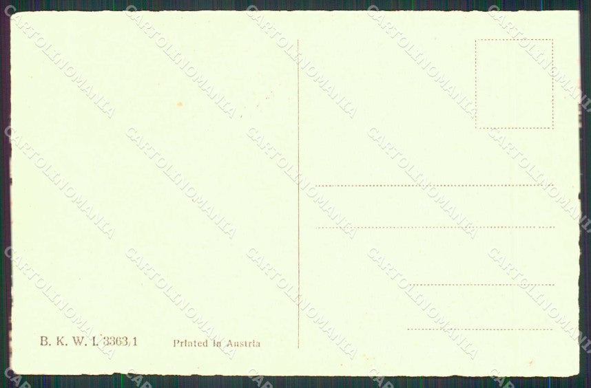 Artist Signed Feiertag Slitta Cavallo Horse Pferd BKWI 3363 cartolina KF6484 – retro