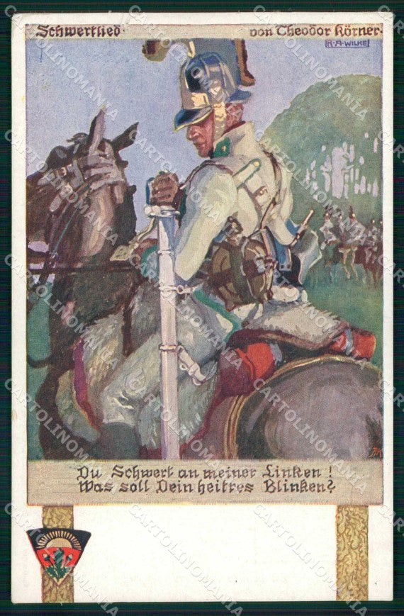 Artist Signed K. A. Wilke Pferd Horse Deutscher Schulverein 569 TEARED ak KF6507 – fronte