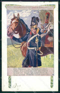 Artist Signed K. A. Wilke Soldat Pferd Horse Rotes Kreuz 204 cartolina KF6516 – fronte