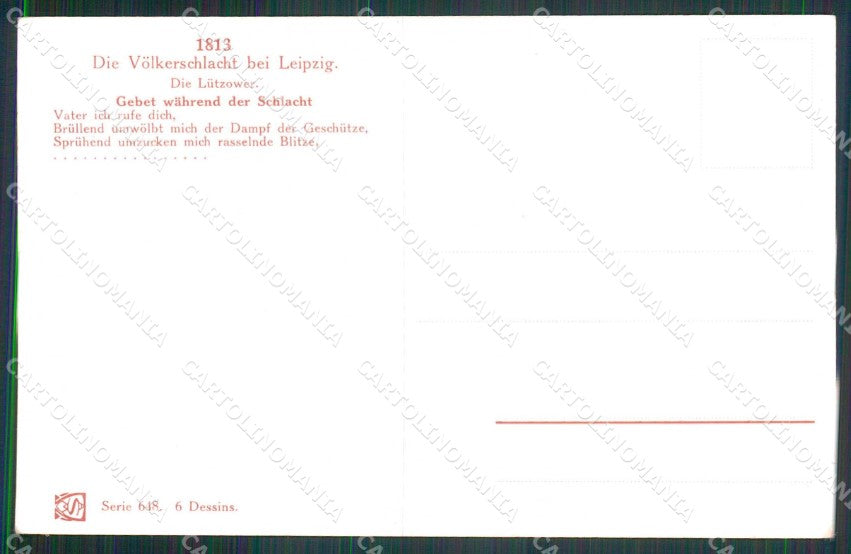 Artist Signed O. Merté Soldat Pferd Horse Völkerschlacht bei Leipzig ak KF6518 – retro