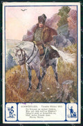 Artist Signed T. Welzl Soldat Pferd Horse T. Korner 1813 BKWI 250 ak KF6535 – fronte