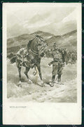 WWI WW1 Military Soldat Horse Pferd Schlachtruf serie 602 cartolina KF6536 – fronte