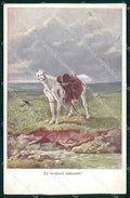 WWI Military Soldat Horse Pferd Schlachtruf BKWI 259 WRINKLES cartolina KF6537 – fronte