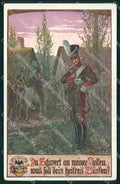 Artist Signed Soldat Pferd Horse Verlag des Vereins Südmark 297 cartolina KF6540 – fronte