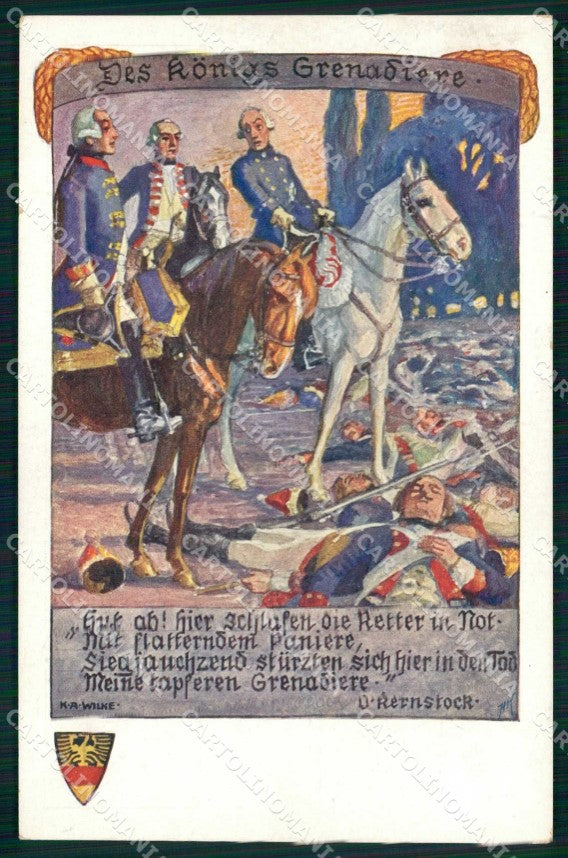 Artist Signed K. A. Wilke Soldat Horse Verlag des Vereins Südmark 133 ak KF6552 – fronte