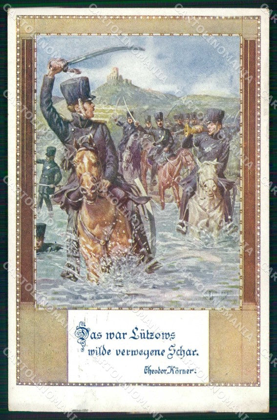 Artist Signed Kuderna Soldat Horse Bund der Deutscher Osterreicher 16 ak KF6557 – fronte