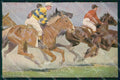 Artist Signed Hoffmann Sport Ippica Cavallo serie 67 cartolina KF6569 – fronte