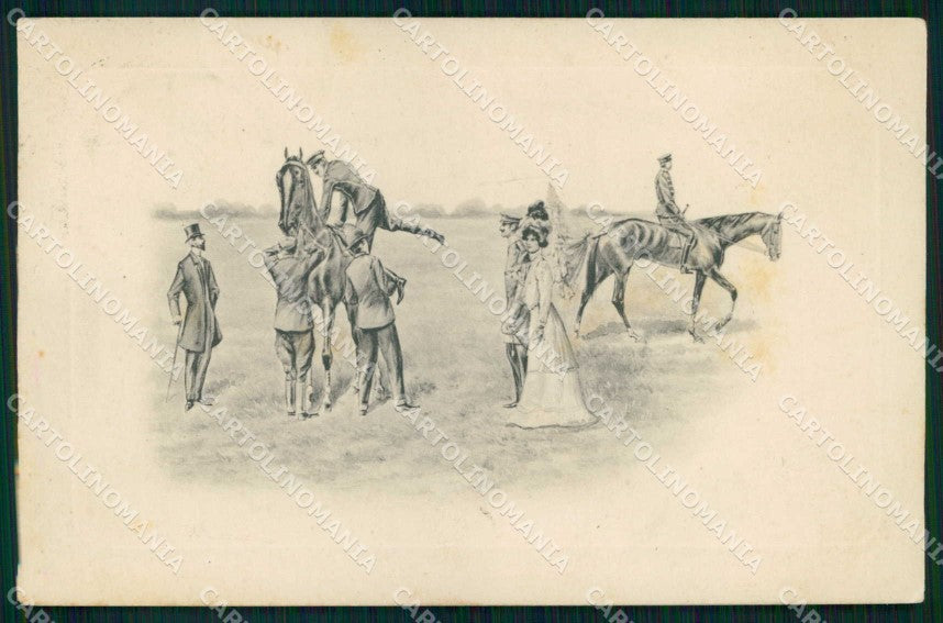 Sport Ippica Cavallo Militari Lady serie 2367-2 cartolina KF6571 – fronte