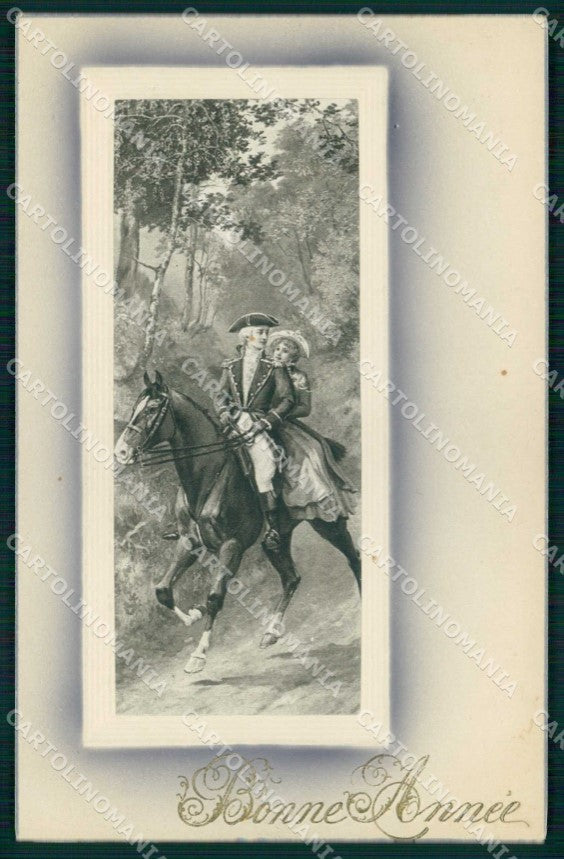 Viennoise Romantic Couple Horse Pferd Cavallo cartolina KF6584 – fronte