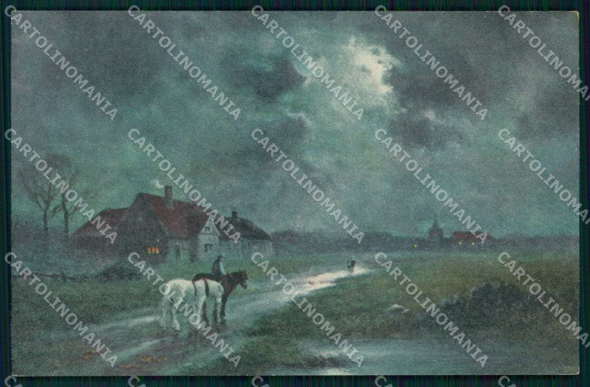 Paesaggio Landscape Horse Pferd Cavallo cartolina KF6585 – fronte