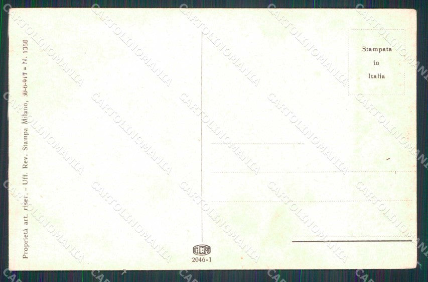 Artist Signed A. Bassi Caccia Hunting Landscape cartolina KF6587 – retro