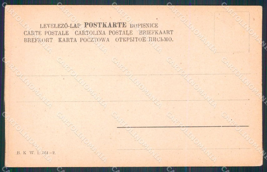 Artist Signed Fox Hunting Horse Pferd Cavallo BKWI 764-2 cartolina KF6620 – retro
