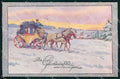 Artist Signed Feiertag Carrozza Cavallo Horse Pferd BKWI 3297 cartolina KF6626 – fronte