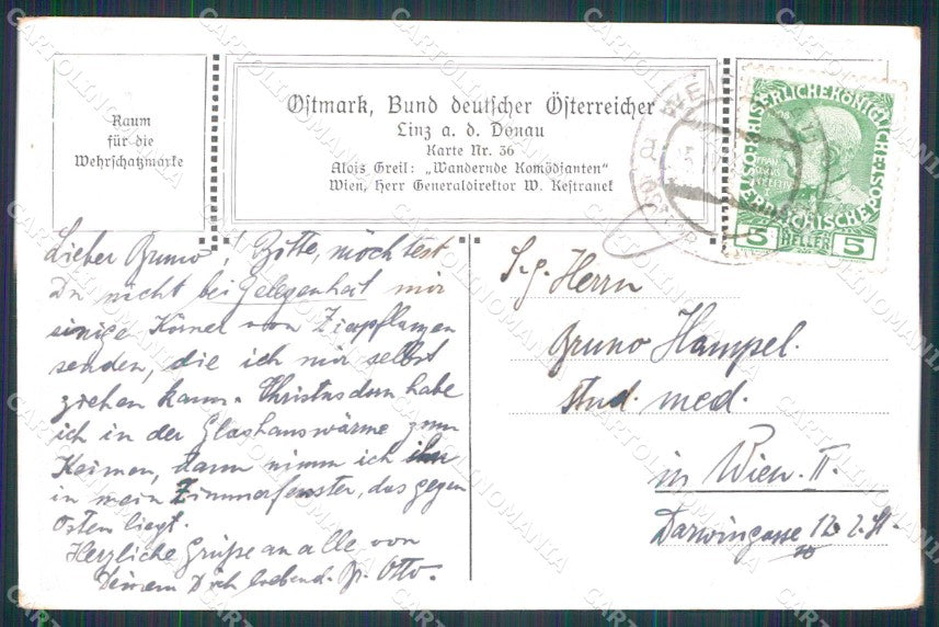 Artist Signed A. Greil Horse Bund der Deutscher Osterreicher 36 cartolina KF6630 – retro