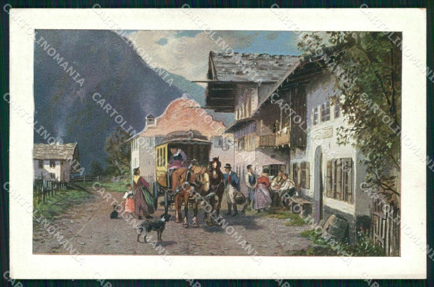 Carrozza Horse Pferd Cavallo TSN 1275 cartolina KF6631 – fronte
