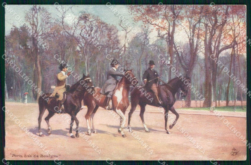 Paris Bois de Boulogne Horse Pferd Cavallo Tuck 651-83 cartolina KF6635 – fronte