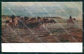 Artist Signed Enrico Colemann Tempo Piovoso Horse Pferd Cavallo cartolina KF6636 – fronte