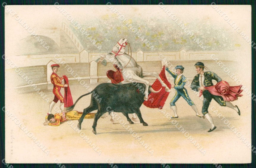 Espana Spain Corrida Tauromachia Horse Pferd Cavallo cartolina KF6637 – fronte