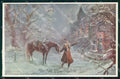 Artist Signed Romantic Couple Horse Pferd Cavallo BKWI 2934-4 cartolina KF6642 – fronte