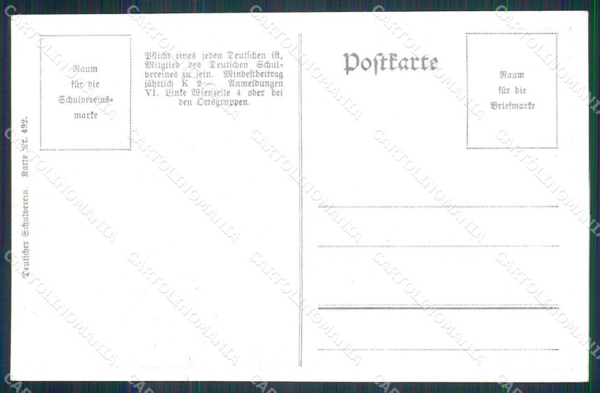 Artist Signed K Horse Pferd Cavallo Deutscher Schulverein 492 cartolina KF6646 – retro