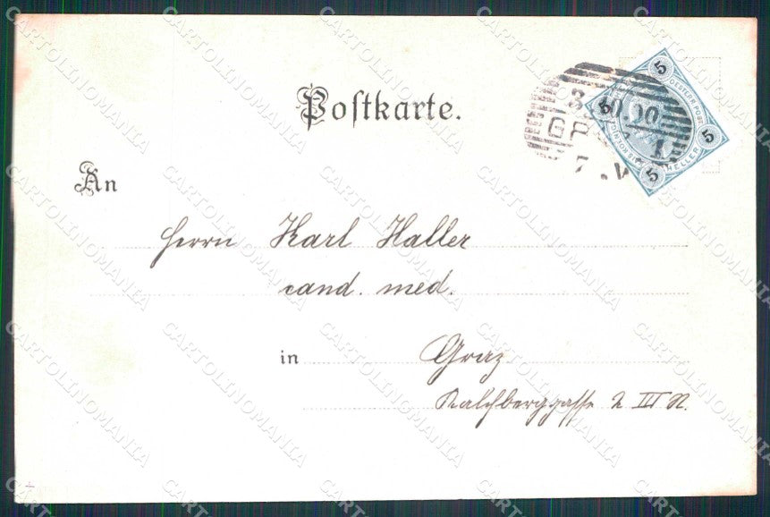 Artist Signed St. Georg ? S. Giorgio ? Horse Pferd Cavallo 1900 cartolina KF6650 – retro