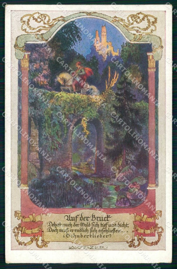 Artist Signed A. Welzl Auf der Bruck Horse Pferd Cavallo 101 cartolina KF6651 – fronte