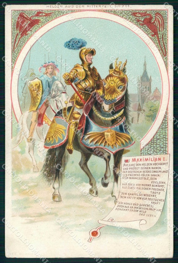 Reali Royalty Maximilian I Horse Pferd Cavallo cartolina KF6654 – fronte
