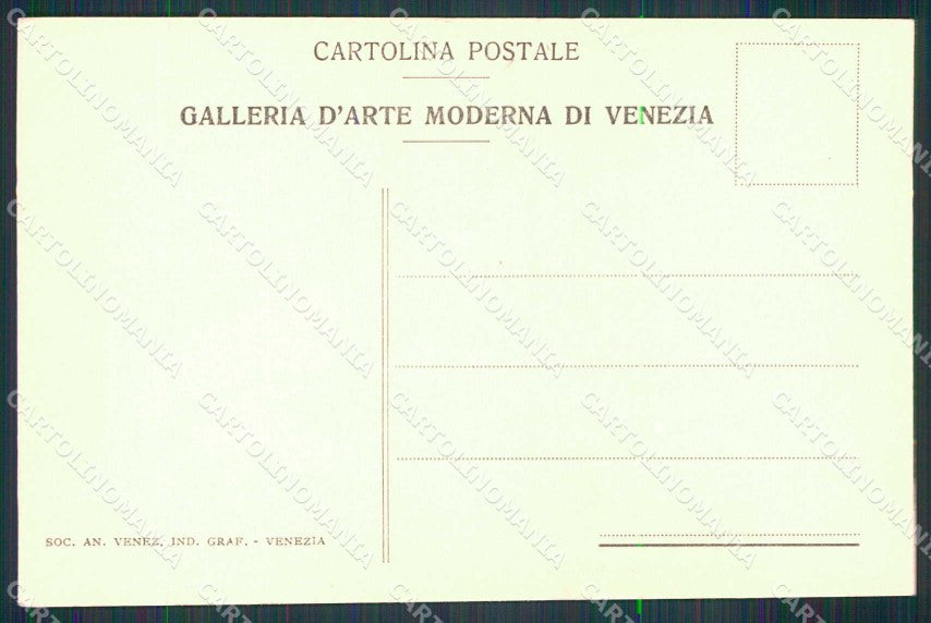 Artist Signed H. A. Camarasa Cavallo e Gallo Venezia cartolina KF6674 – retro