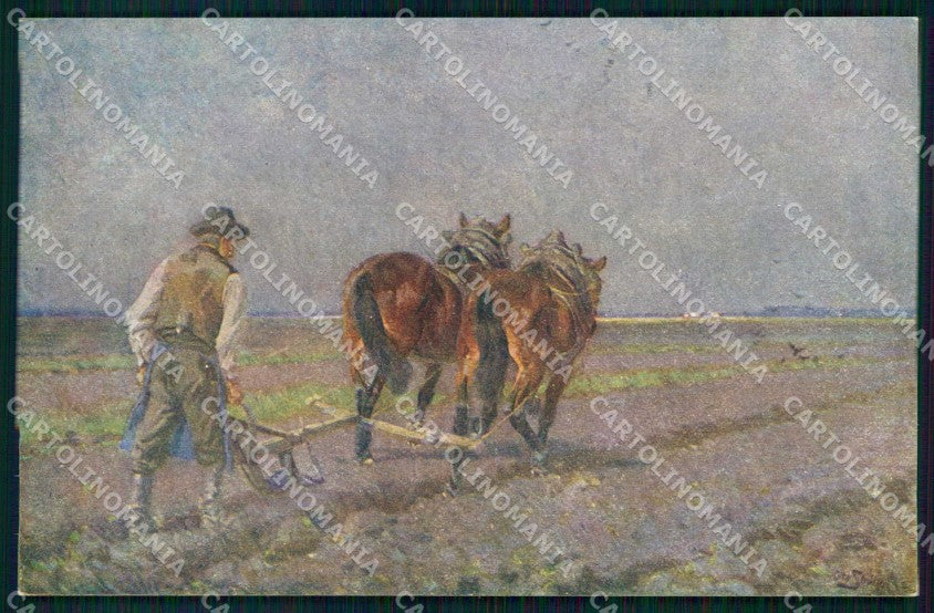 Artist Signed Otto Struetzel Horse Pferd Cavallo serie 2411 cartolina KF6699 – fronte