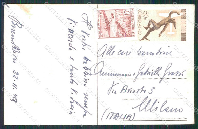 Artist Signed Horse Pferd Cavallo Argentina las Boleadoras cartolina KF6701 – retro