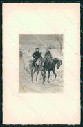 Artist Signed Horse Pferd Cavallo Viennoise Winter Landscape cartolina KF6703 – fronte