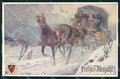Artist Signed A R Horse Pferd Cavallo Deutscher Schulverein 545 cartolina KF6707 – fronte