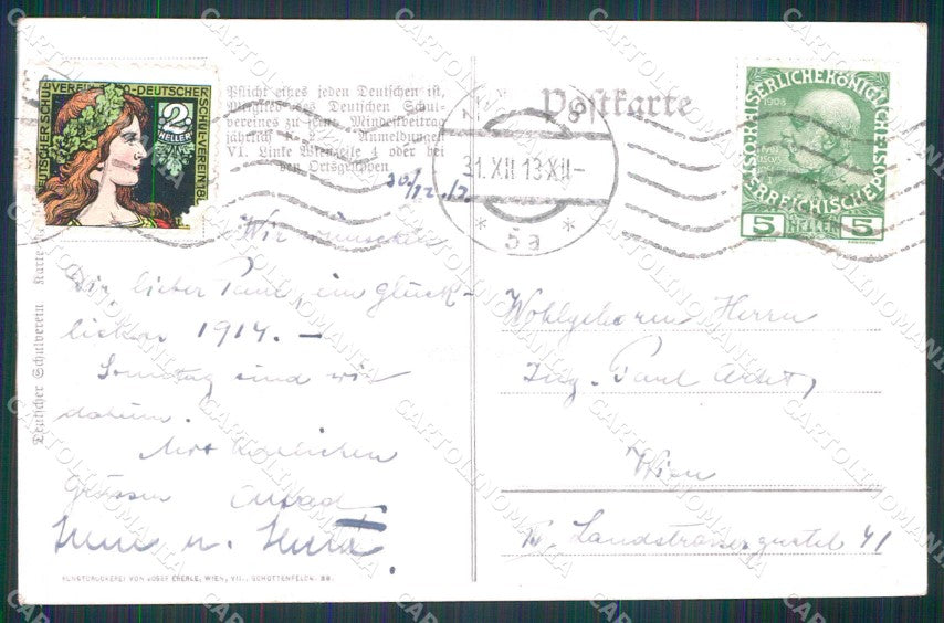Artist Signed A R Horse Pferd Cavallo Deutscher Schulverein 545 cartolina KF6707 – retro