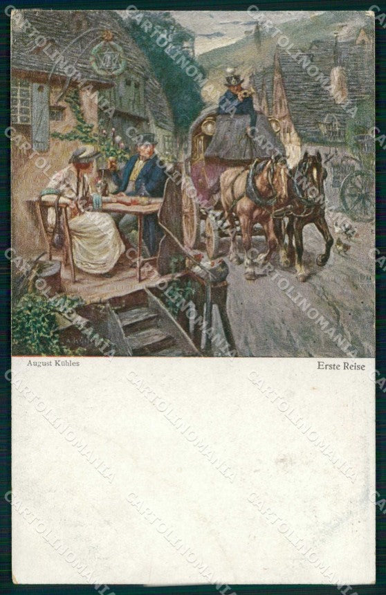 Artist Signed A. Kuhles Horse Pferd Cavallo WRINKLES serie 1029 cartolina KF6714 – fronte