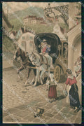 Artist Signed Santhé Lady Cheval Horse Pferd Viennoise 5192 cartolina KF6721 – fronte