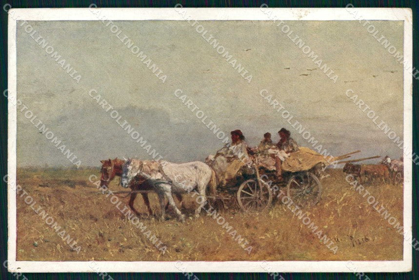 Artist Signed A. Pettenkofen Cheval Horse Pferd BKWI WRINKLES cartolina KF6724 – fronte