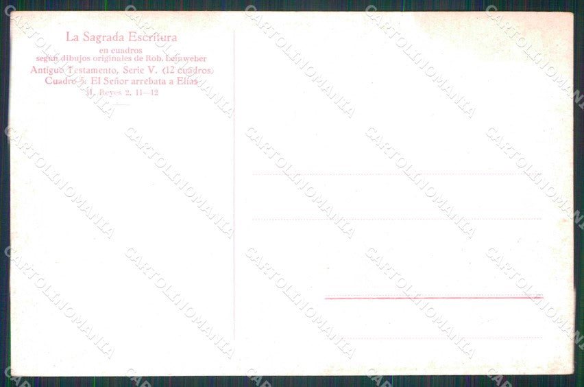 Artist Signed Rob. Leinweber Elia Vecchio Testamento Horse cartolina KF6738 – retro