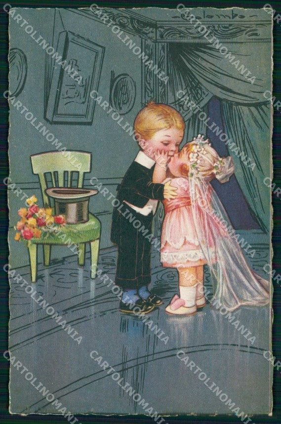 Artist Signed Colombo Children serie 1960-4 cartolina KF6767 – fronte