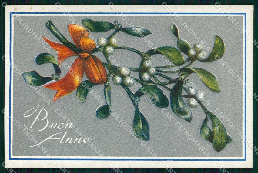 Augurale Natale Vischio Christmas Mistletoe Degami cartolina KF6830 – fronte