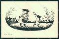 Artist Signed Josefine Allmayer Dressed Rabbit Easter Silhouette 650 pc KF6834 – fronte